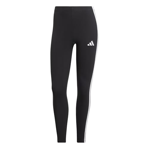 Adidas Mujer Essentials 3-Stripes Cotton Leggings, Black/White, M
