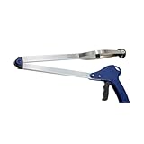 MAGICLULU Faltbare Müllzange aus Verstärktem Aluminium Stabiler Greifer mit Langem Greifarm für Senioren Behinderte und Vielseitigen Einsatz im Haushalt Garten Büro und Unterwegs
