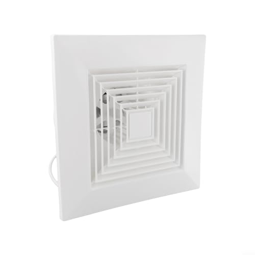 Ventilador de escape de techo integrado con reducción de ruido avanzada para un funcionamiento tranquilo (24 x 24 cm)