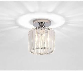 Lambadar Kristal Taşlı Model Modern Tekli Plafonyer Model Krom Avize Krom Tek Ebat 15 X 20 3500-1Kromkristal - Görsel 5