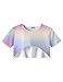 Arshiner Kids Fashion Outfits Tie-Dye 3 Piece Set Short Sleeve High Low Hem Top & Cami and Sweatpants for Girls 6-13 Years