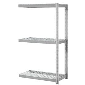 Global Industrial Expandable Add-On Rack with 3 Levels Wire Deck, 1500lb Cap Per Level, 36