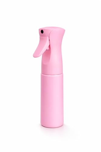 Image of Hula Home Continuous Spray Bottle for Hair (10.1oz/300ml) Empty Ultra Fine Plastic Water Mist Sprayer – For Hairstyling, Cleaning, Salons, Plants, Essential Oil Scents & More - Pink
