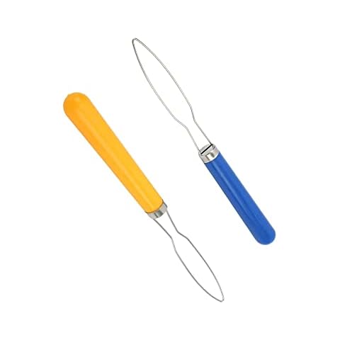 DHinkyoung 2 Pcs Button Hooks, One Hand Buttons Aids, Bright Dressing Aid Device Tools, Button Assist Devices with Comfort Grip Handle for Arthritis, Parkinsons, Independent Living(Random Colours) Cover