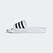 adidas Unisex Shower Slide Sandal, White/Core Black/White, 6 US Men