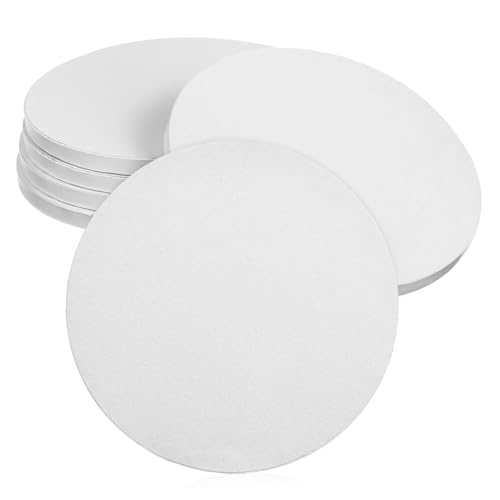 ABOOFAN Large Size Cake Drums 6pcs Round Corrugated Cardboard Cake Boards Safe Bases