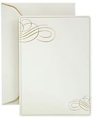 Gold Foil Border Print at Home Wedding Invitation Kit