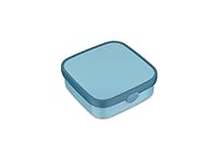 Mepal - Bento Brotdose Groß Campus - Bento Lunchbox für Kinder - Inklusive 2 auslaufsicheren Bento Fächern & Gabel - Bento-Fach ist mikrowellengeeignet - 2x 200 + 1250 ml - Cool blue