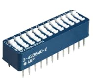 Pack of 2 3-435640-2 Switch Dip SPST 12 Position Through Hole Rocker Actuator 60mA 5VDC