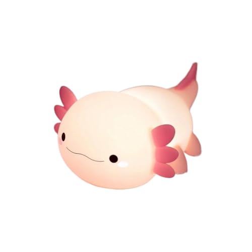 Veilleuse axolotl tactile avec batterie rechargeable pour rassurer bébé