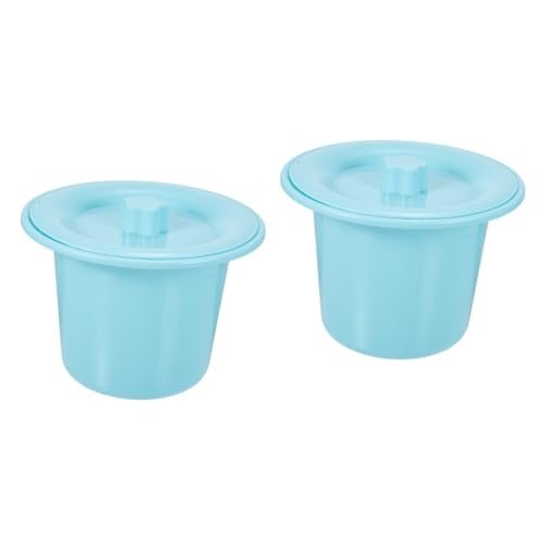 Anneome 2pcs Potty for Adults Portable Urinal Pot Lid Thick Chamber Pot for Kids Elderly Easy Cleaning
