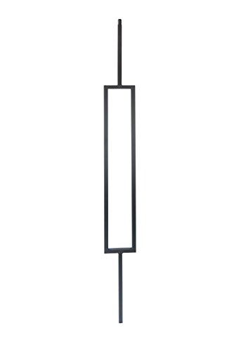T81 - Iron Balusters - Single Rectangle - Hollow - 44 in X 1/2 in Square - Box of 10 (Satin Black)