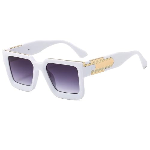 Lunettes de soleil UV400 surdimensionnées mixtes style luxe tendance