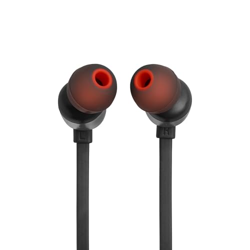 Image of JBL Tune 310C - Wired Hi-Res in-Ear Headphones, Tangle-Free Flat Cable, 3-Button Remote with Microphone (Black) (Pack of 10)
