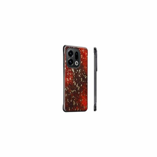 Summitxc �X�}�z�P�[�X OPPO Find X9 Pro �p�̃P�[�X PU���U�[�f�� �w��h�~ �ϏՌ��J�o�[ ��G�� �w�ʃJ�o�[[ao-24nx1814][���C�����b�h]