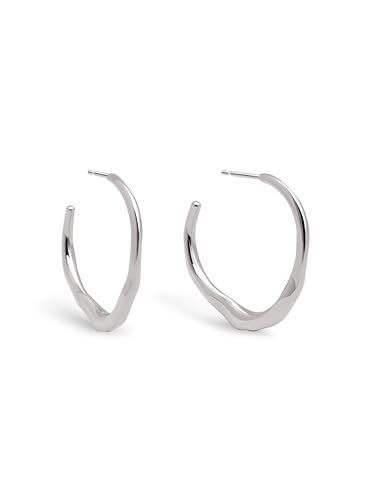 Créoles maxi légères en acier plaqué or qui ne tirent pas sur les oreilles
