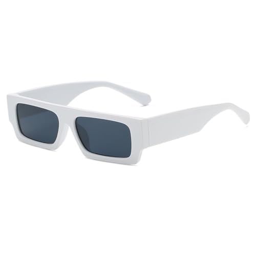 Lunettes de soleil rétro blanches LVTFCO légères contre la fatigue visuelle