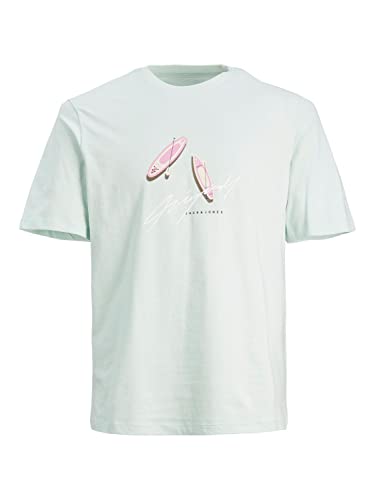 Bestseller A/S Jorvacation tee SS Crew Neck MC Camiseta, Azul pálido, L para Hombre