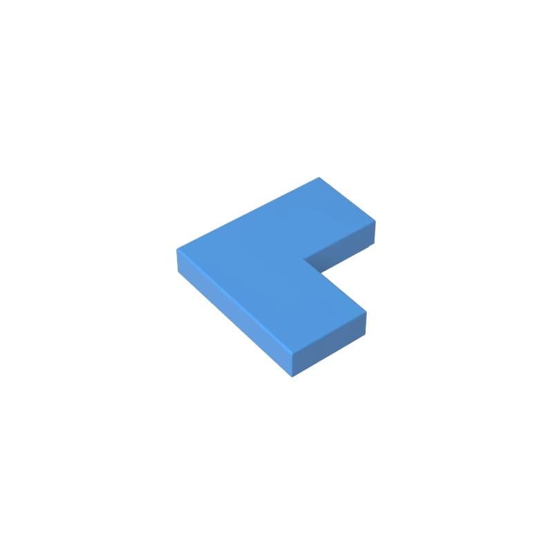 XYEIUGO 14719 Foundation Plate Tile 2x2 Corner, Medium Blue, 50 PCS โ image 1