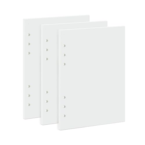 135 Feuilles Volantes Vierges A5 - Papier Épais 100g/m² - Recharge pour Classeur 6 Anneaux - Carnet Croquis, Agenda, Filofax