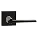 Bravura Hardware 943 Raleigh Lever Dummy Lockset with Modern Square Trim Reversible Adjustable Door Handle Lever for Closet/Pantry, Oil Rubbed Bronze