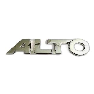 Image of Car Name Emblem Monogram Logo Sign Badge Decals Sticker Full Chrome Plastic for (Alto)