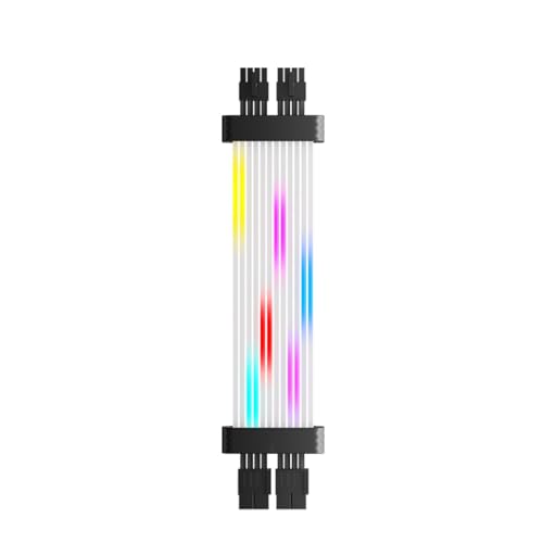 Cable de alimentacion de 8 pines ARGB para GPU fabricado en silicona flexible