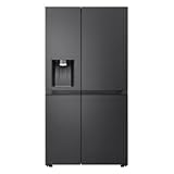 LG GSJE81EPBD Side-by-Side Kühlschrank mit Eis-, Crushed Ice- & Wasserspender, 628 L, interner Wassertank, UVnano, DoorCooling+, LINEARCooling, Wi-Fi, Metallic Black [Energieklasse D]