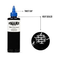 Dynamic Tattoo Ink Triple Black 240 ml (couleur calligraphique)