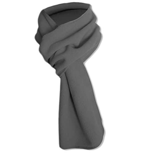 Max-Tonsen Écharpe tendance en polaire chaude douce et légère de couleur unie pour l'automne et l'hiver, cadeau de Noël pour femmes, hommes, filles, garçons, écharpe multifonction, gris