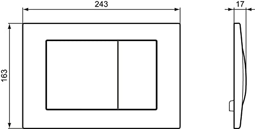 Ideal Standard R0127MY Septa PRO™ M1 Mechanical Plate, Chrome, Chrome-plated - Image 4