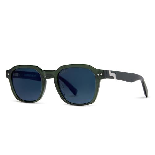 Image of KIAURA Lautner Premium UV400 Polarized Sunglasses, XL & Original Sizes, Shape Memory Acetate Frames, Scratch-Resistant Lenses
