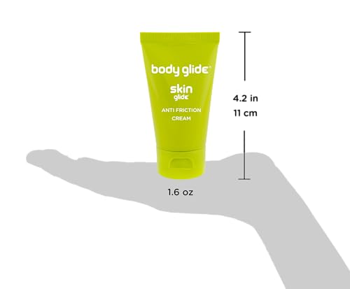 Body Glide Skin Glide Anti Friction, Anti Chafing Cream helps prevent rubbing leading to chafing, blisters & irritation | Anti chafe for thighs, feet, groin, butt, nipples, neck, waist & more | 1.6oz