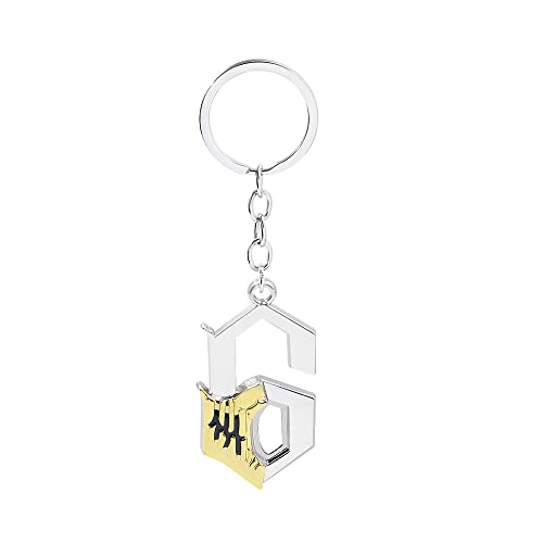 FunBoat Grimmjow Anime Charm Keychain - Espada NO.6 Grimmjow Jaegerjaques Cosplay Necklace - Christmas Gifts for Women Men and Fans (Grimmjow Keychain)