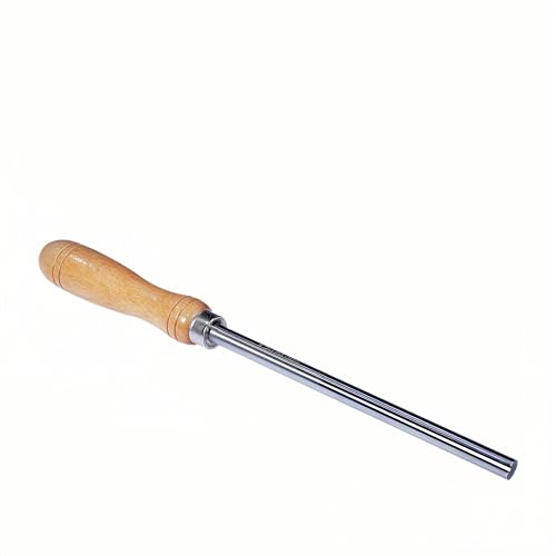 Cabinet Scraper Burnisher Tool With High-Quality Wooden Handle and Super Hard High Speed Steel Rod Scraper Burnisher for Creating Sharp Burrs and Honing Card Scrapers