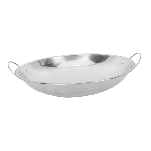 CIYODO Olla de Acero Inoxidable para Cocina Diaria Sartén Práctica Asas Dobles Resistente y Fácil de Limpiar para Sopas Fideos y Hot Pot
