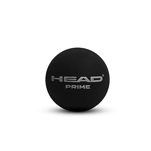 HEAD Prime Double Dot Squash Ball | Color: Black | Size: Standard | Material: Rubber | Pack of 3 | For Unisex | Lightweight | Practice Ball | High Quality | High control level | Long Durability