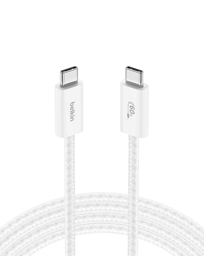Image of Belkin USB C to USB C 60W Braided Cable 6.6ft iPhone Charger Cord