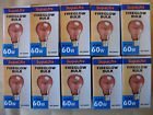 10 x rosso Fireglow lampadine. 60 Watt.Standard