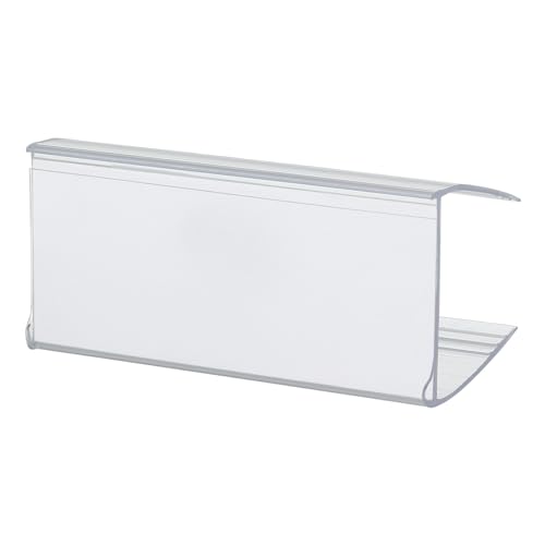 PATIKIL 2.36"L x 1"W Plastic Shelf Label Tags, 30 Pack Clear Tags Sign Shelf Label Holders Clips with Blank Labels Fit for 0.78" to 0.98" Shelving