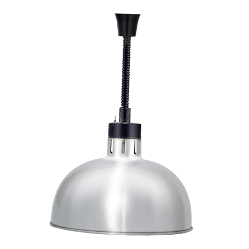 predolo Lámpara de Calor para Calentador de Alimentos, lámpara de Calor para Comida Caliente, Cocina, Acero Inoxidable, Buffet, Pollo Frito, lámpara de Calor, argén