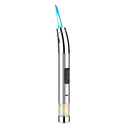 Encendedor de antorcha a gas windproof, plateado