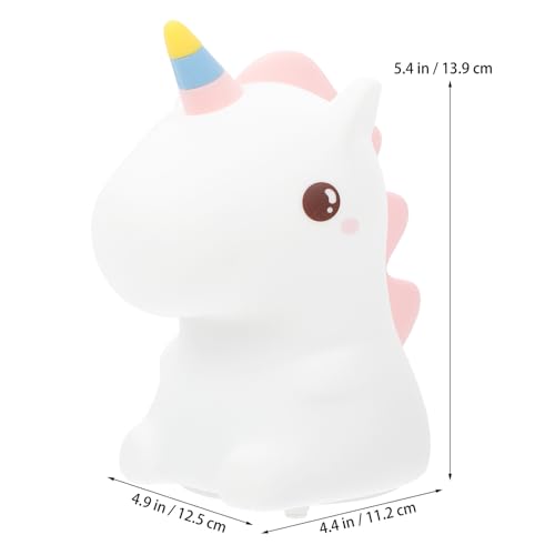 Lámpara de noche unicornio de silicona con sensor táctil miniatura 2