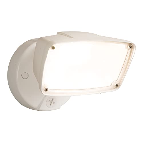 HALO FSL Single Head White Outdoor Integrated LED Flood Light with Selectable Color Temperature, Switch Controlled