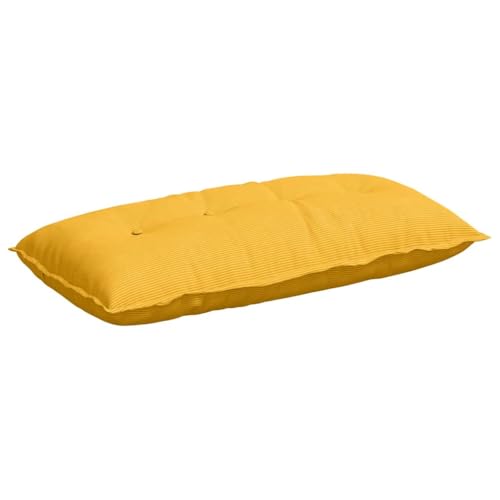 Qnhdfrt Cojín de respaldo de 100 x 50 x 19 cm, de pana suave, cómodo cojín de sofá y cojín de lectura para salón y dormitorio, color amarillo claro con funda extraíble para mayor comodidad