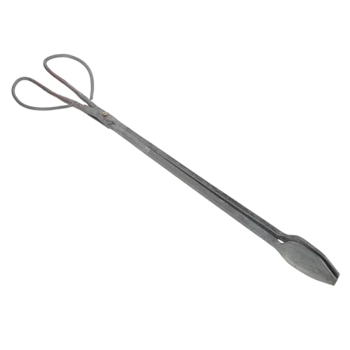 Amosfun Heavy Duty Firewood Tongs Thickened Iron Log Grabber for Fireplace Outdoor Bonfire Barbecue Long Charcoal Fire Pit Tongs with Comfortable Grip for Safe Wood Handling