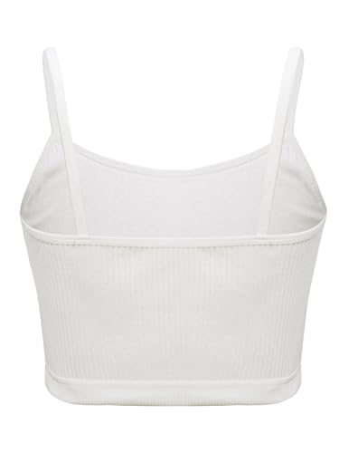 Kids Girls Ribbed Camisole Tank Vest Dance Crop Tops Sport Bras Yoga Gym Training Bras Underwear2