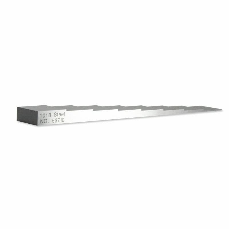 Bloque de calibración de 8 pasos para medidor ultrasónico de espesor con pasos de 1mm a 8mm acero inoxidable 1018, calibración NDT de espesor y linealidad, dimensiones 160mm x 20mm miniatura 4