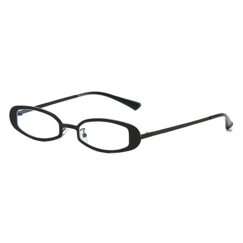 Lunettes de soleil rétro ovales femmes hommes monture transparente punk métal