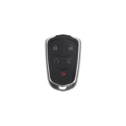 Dasbecan Smart Key Fob Replacement Compatible with 2017 2018 2019 Cadillac XT5 XT4 Car Remote Control Keyless Entry 433MHZ FCC ID# HYQ2EB PN:13598516 13510245 5 Buttons with Coin Battery
